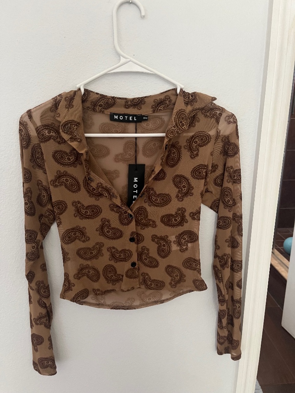 Motel Rocks Kelly Shirt Persian Nights Flock Brown